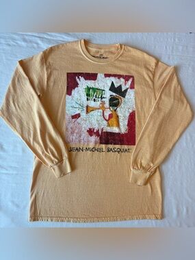 Jean-Michel Basquiat "Trumpet" Ripple Art Long Sleeve T-Shirt size M